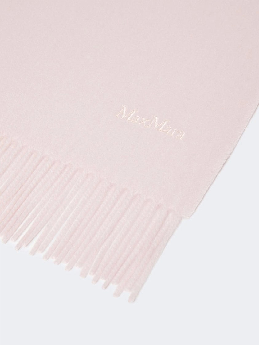 Max Mara Pink Baci Soft Light Fringed Scarf