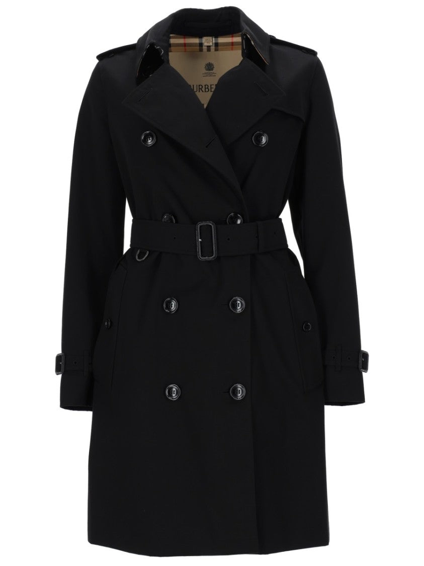 Burberry Double-Breasted Knee-Length Belted Trench Coat