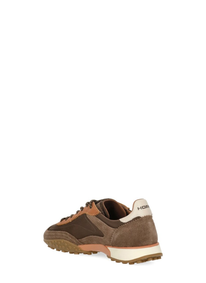 Hoff Brown Multi-Tone Elements Textured Sole Suede Sneakers