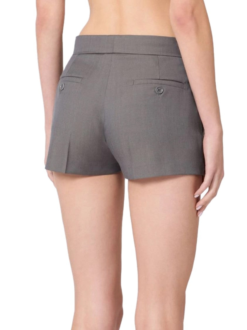 Max Mara Tailored Cropped Shorts With Pleats And Side Pockets
