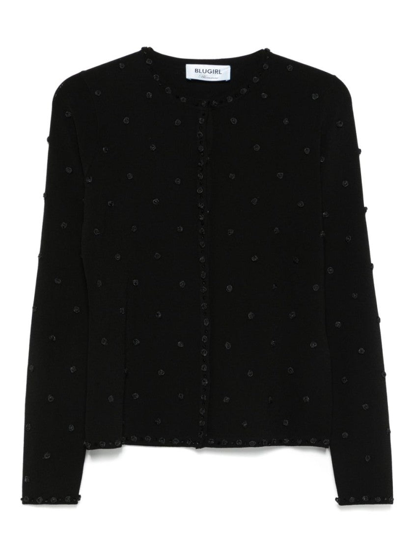 Blugirl Concealed Front Fastening Black Sweater