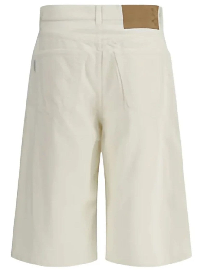 Haikure White High Waisted Denim Shorts