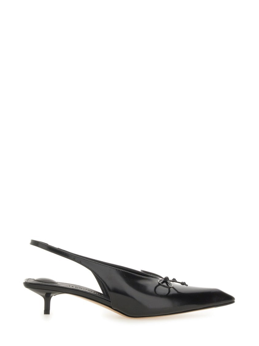 Jacquemus Cubisto Slingbacks With Delicate Bow Detail And Pointed Toe