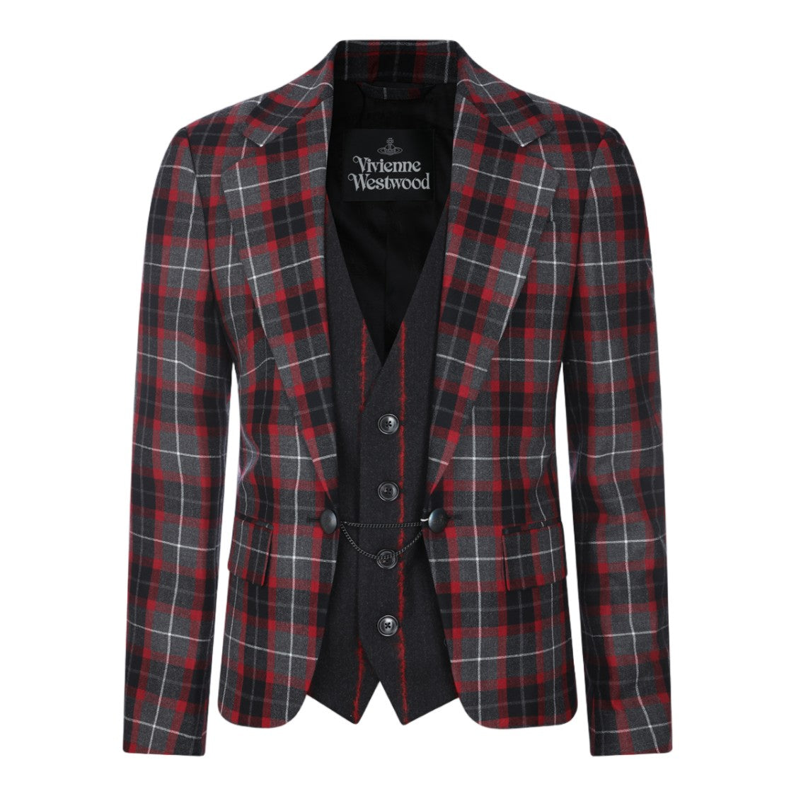 Vivienne Westwood Plaid Tailored Layered Jacket