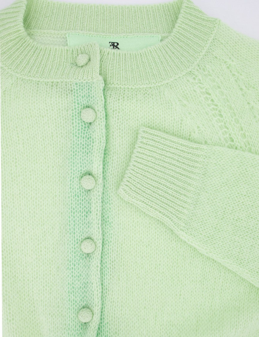 Ermanno Scervino Pistachio Green Cashmere Cardigan