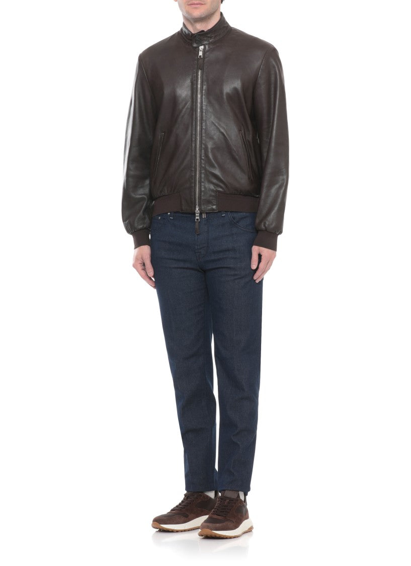 The Jack Leathers Brown Elvis Leather Jacket