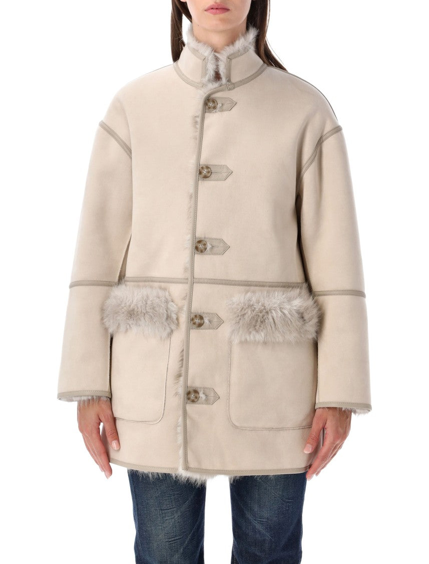Urbancode Midi Jacket Toscana Faux Fur Reversabel Reversible Coat