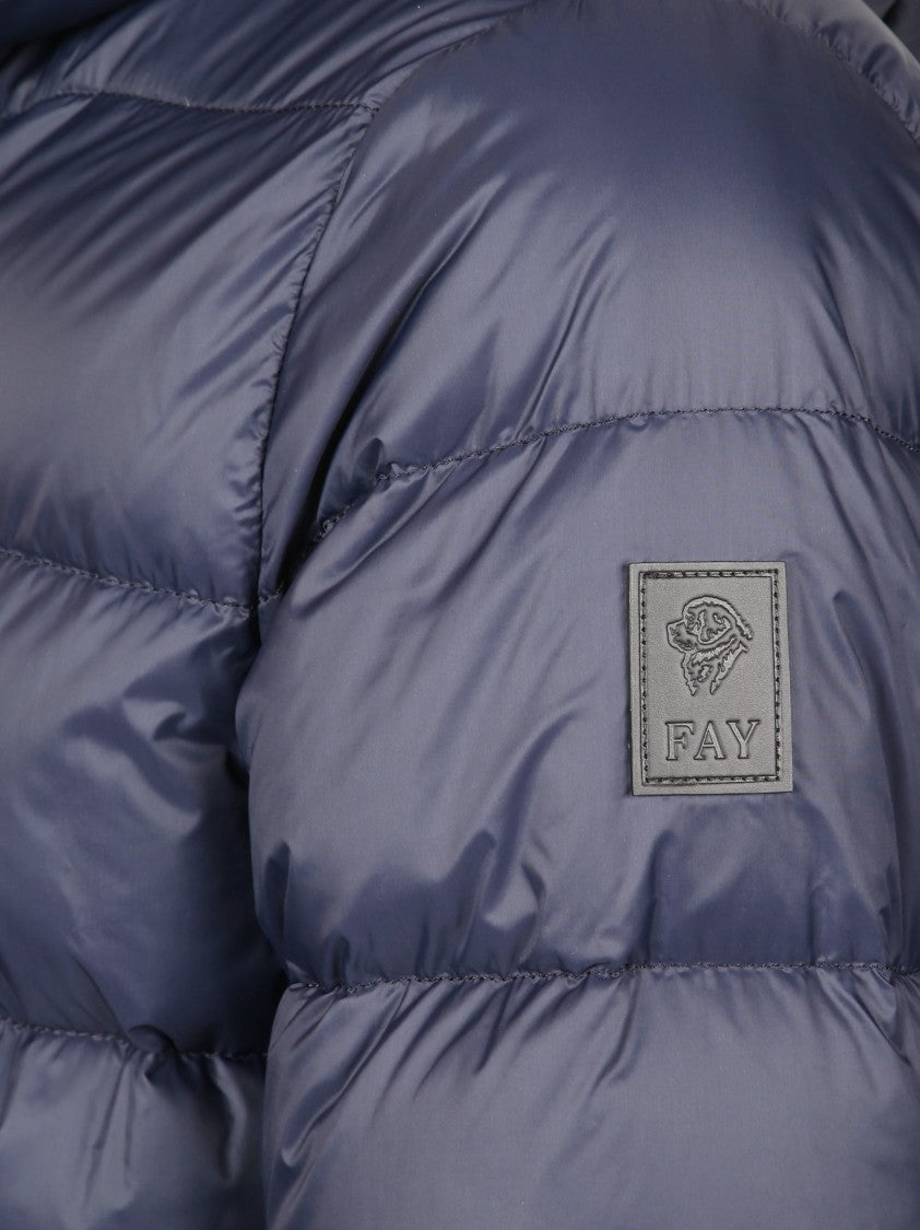 Fay Structured Blue Jacket With Timeless Design