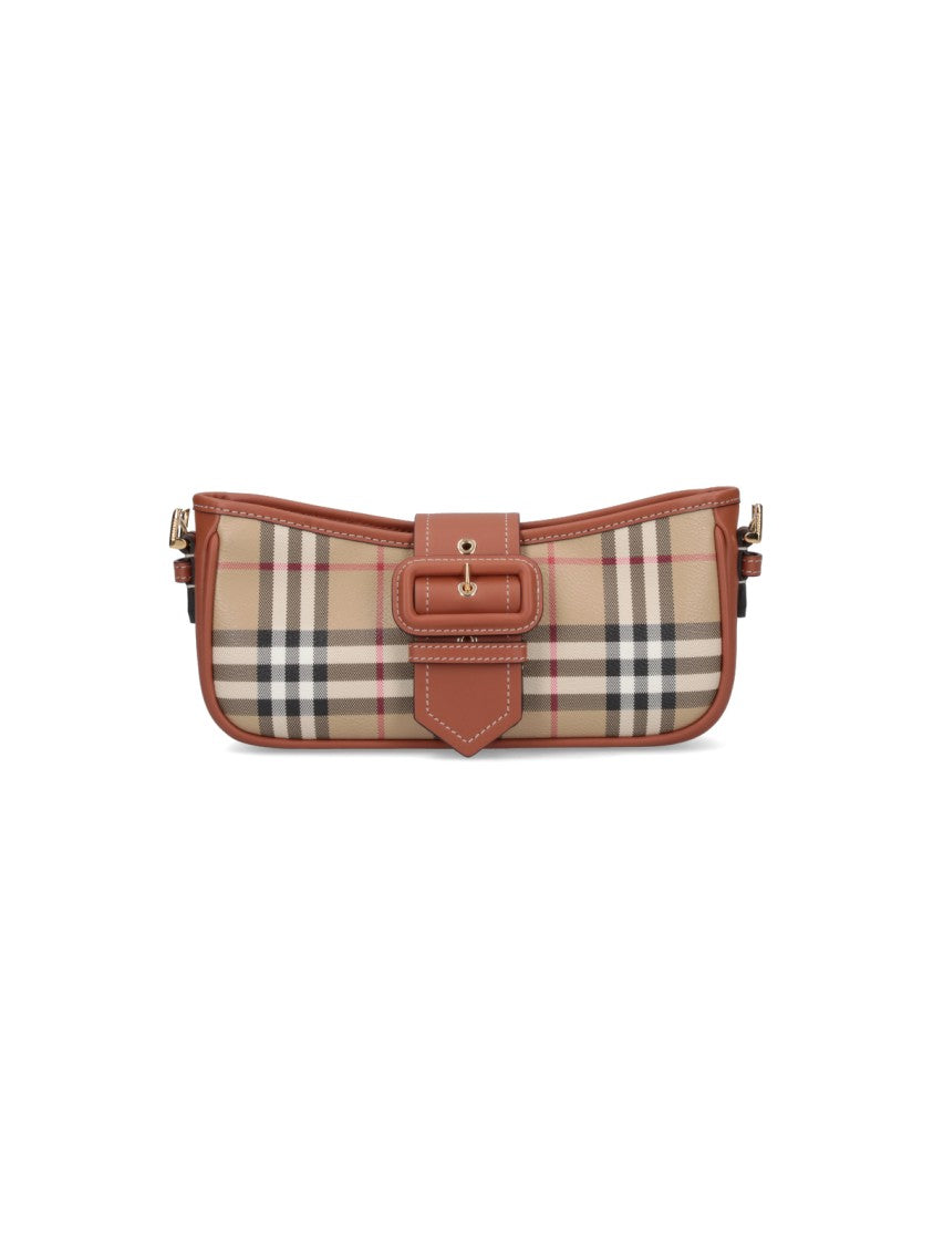 Burberry "Check" Shoulder Bag – Beige