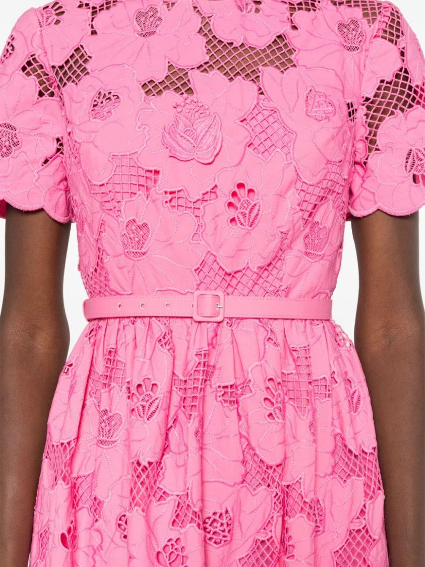 Self-Portrait Guipure-Lace Midi Dress
