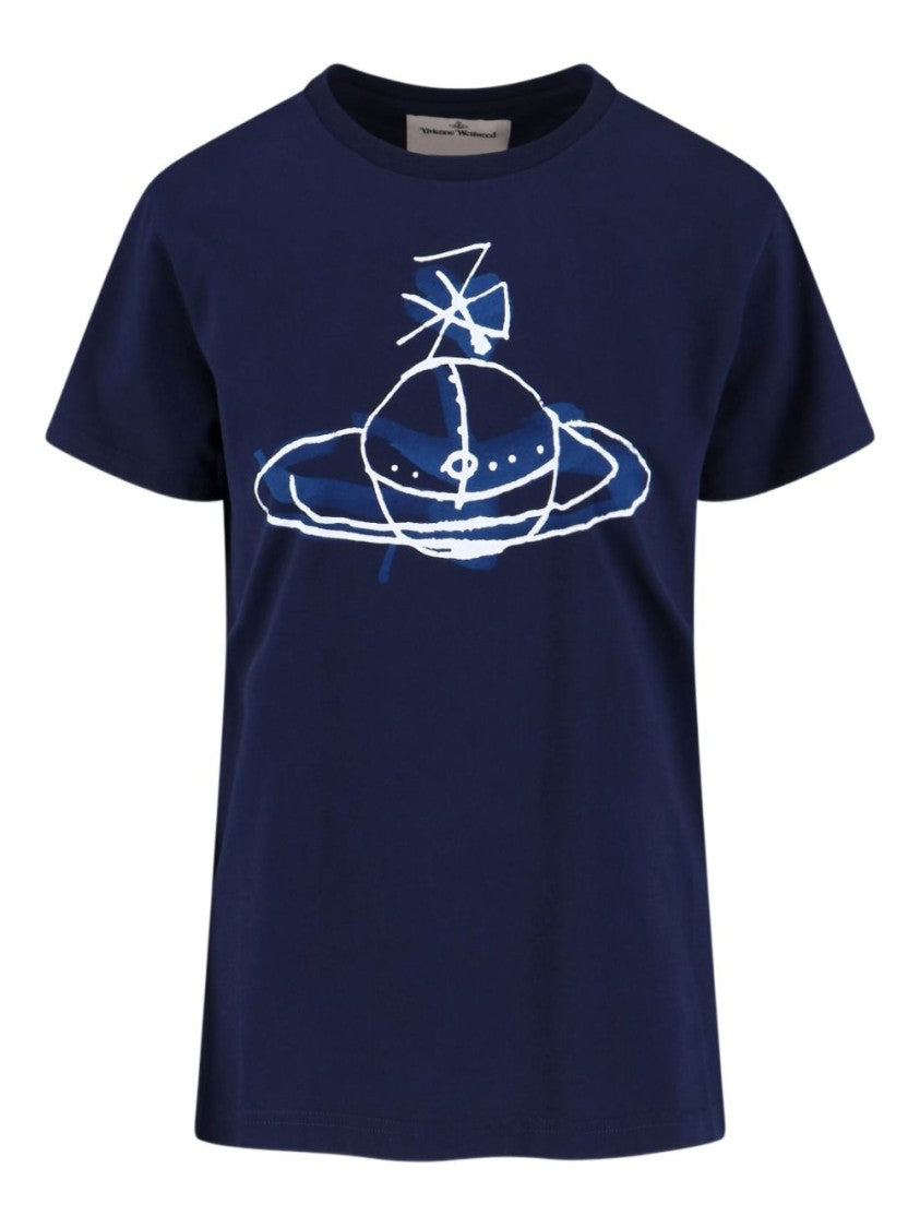 Vivienne Westwood Navy Blue Crew Neck T-Shirt
