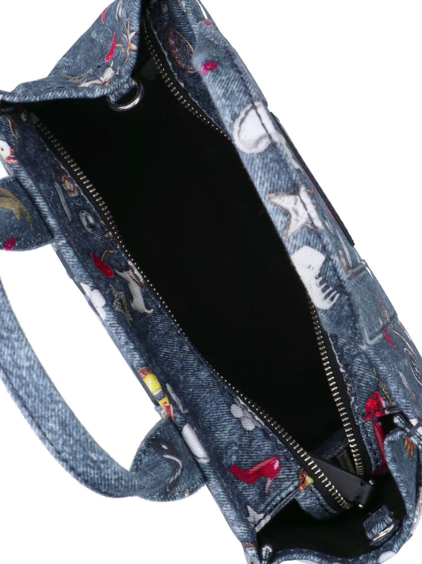 Marc Jacobs Blue The Tote Bag Small Cotton Denim Tote Bag