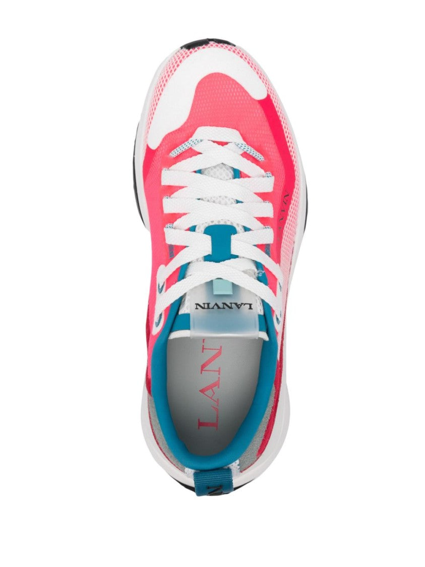 Lanvin Panelled Sneakers With Mesh Detailing