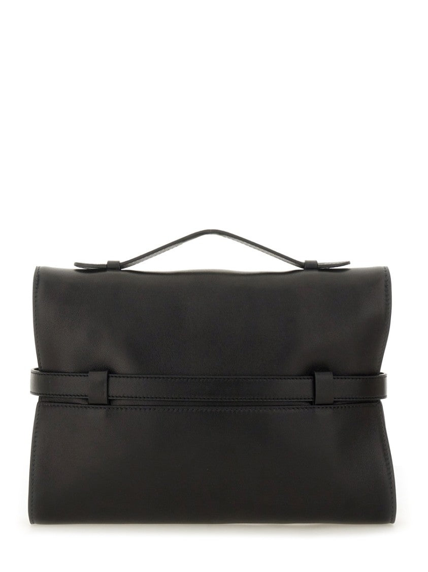 Moschino Nappa Leather "Tie Me" Clutch