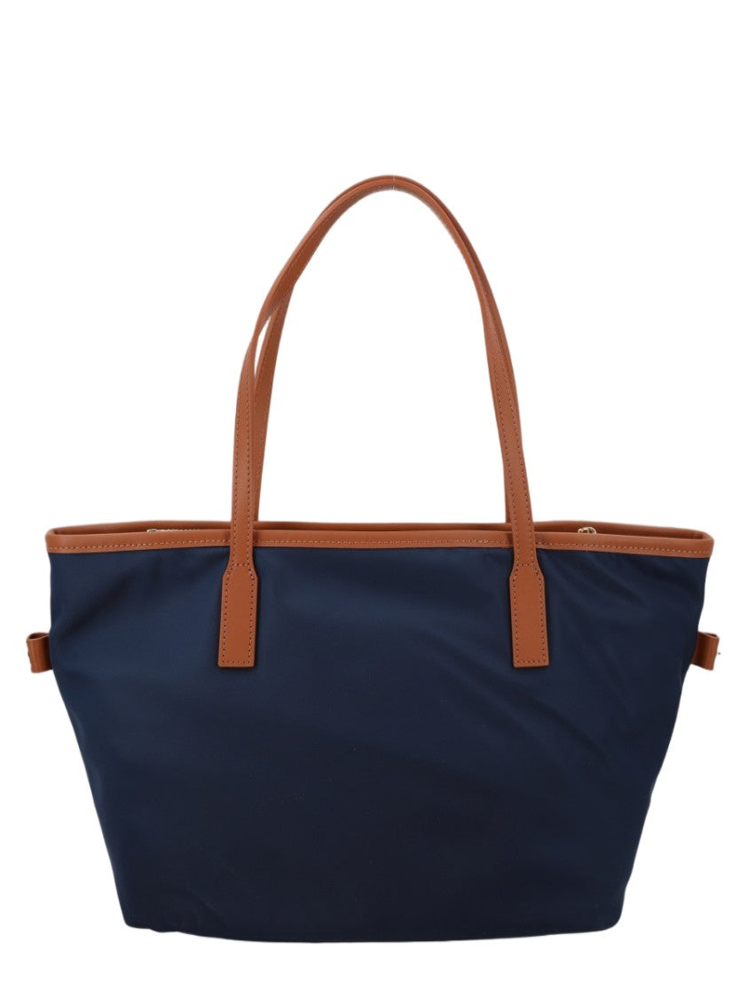 Mc2 Saint Barth Medium Nylon Tote Bag With Cow Leather Trim