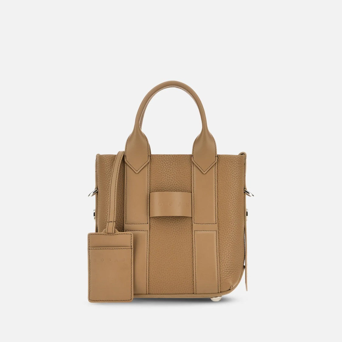 Hogan Structured Leather Shopping Bag