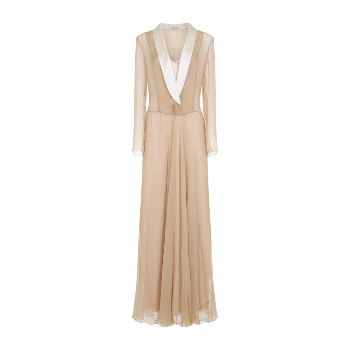 Alberta Ferretti Sheer Silk Maxi Dress