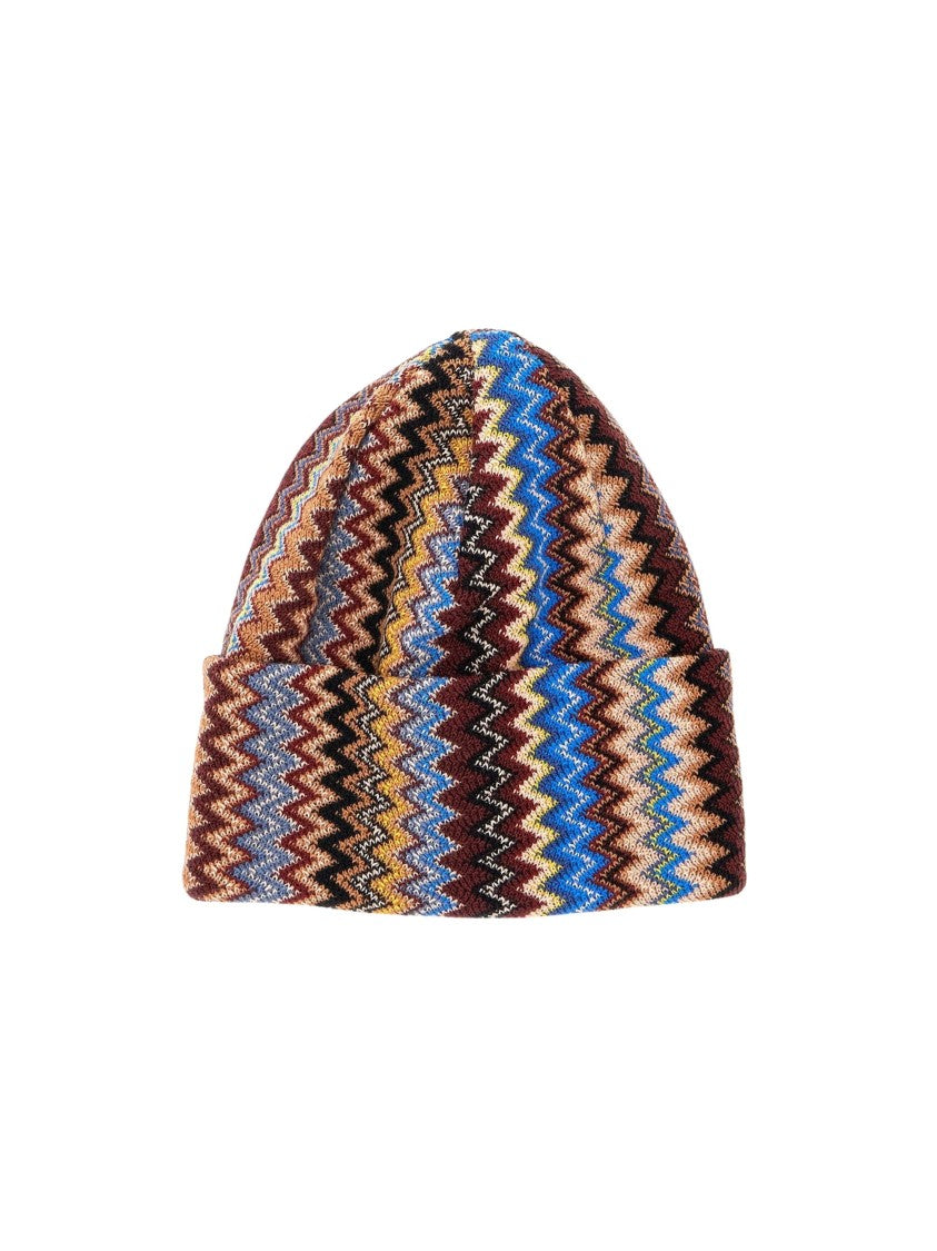 Missoni Zigzag Patterned Knitted Hat