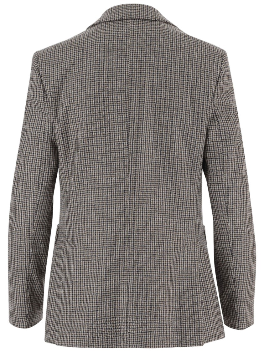 Lardini Multi Checked Wool-Blend Jacket