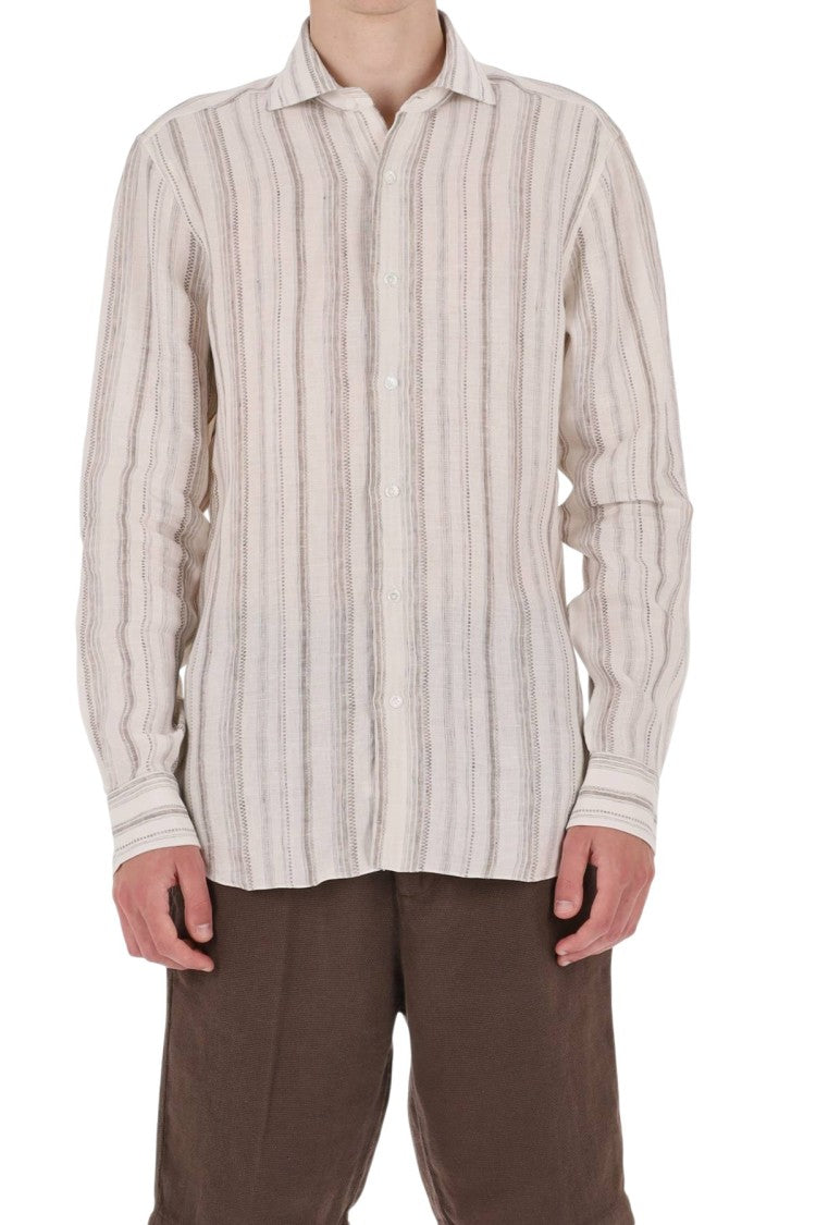 Barba Dandylife Striped Linen Shirt
