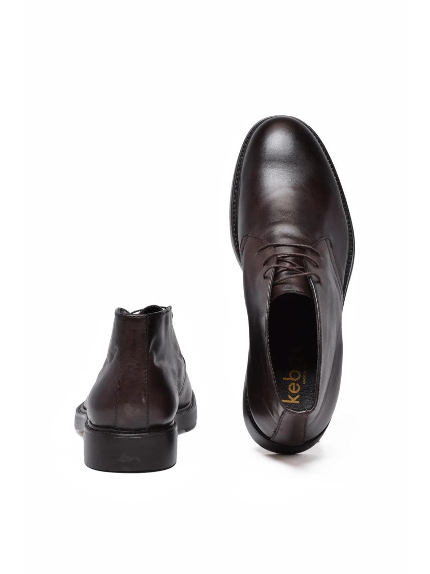 Doucal's Black Leather Penny Loafers