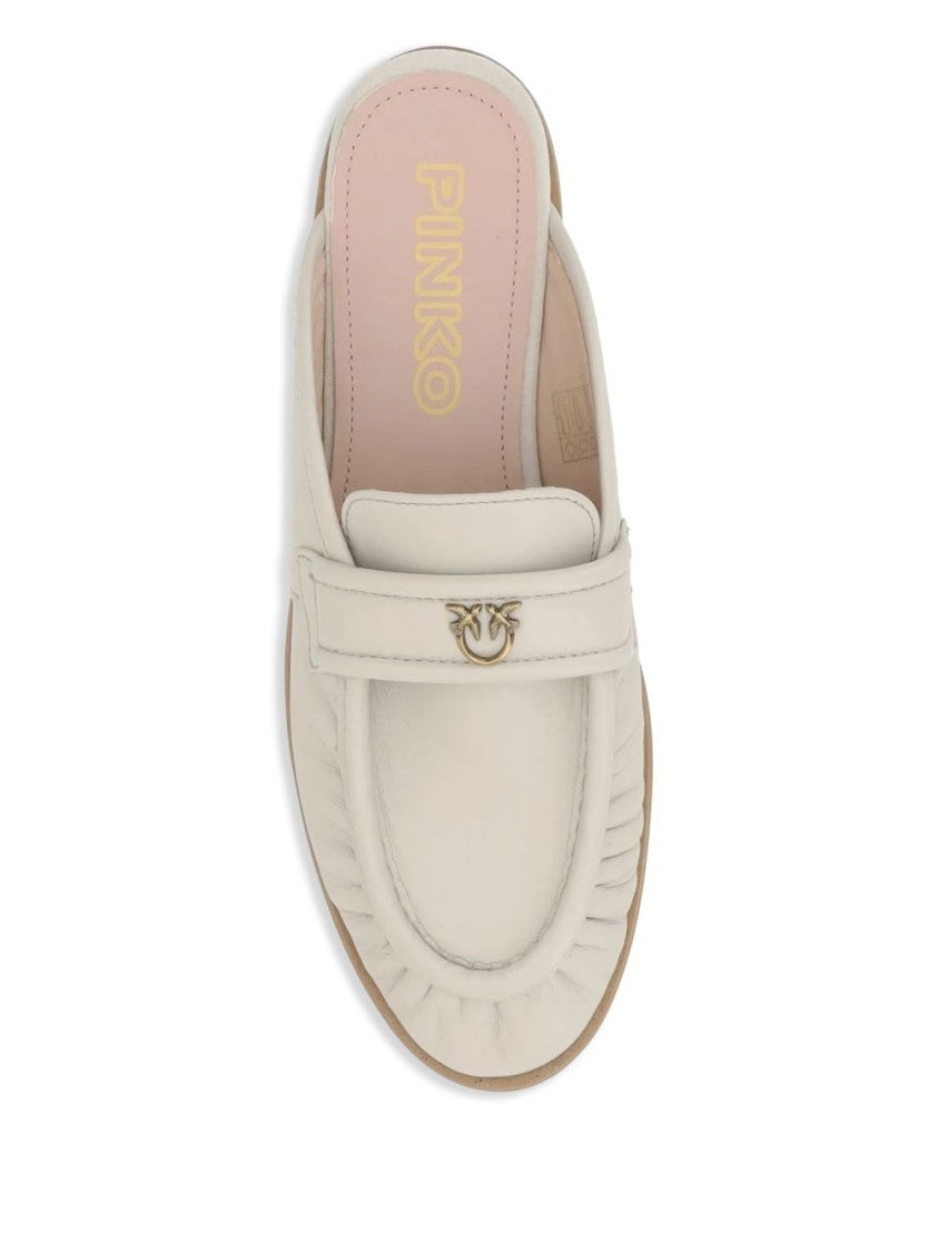 Pinko Almond Toe Slip-On Flat Shoes
