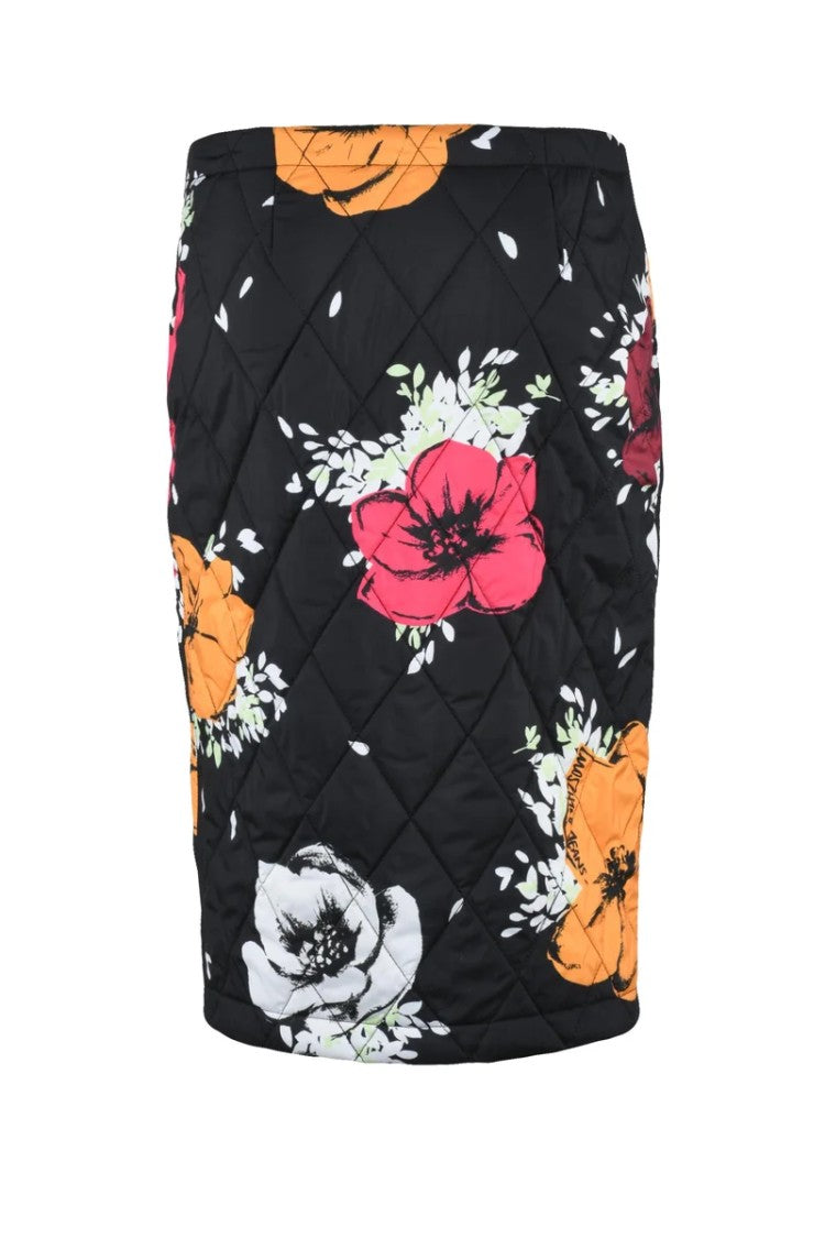 Mo5ch1no Jeans Quilted Wrap Skirt - Fuchsia/Orange