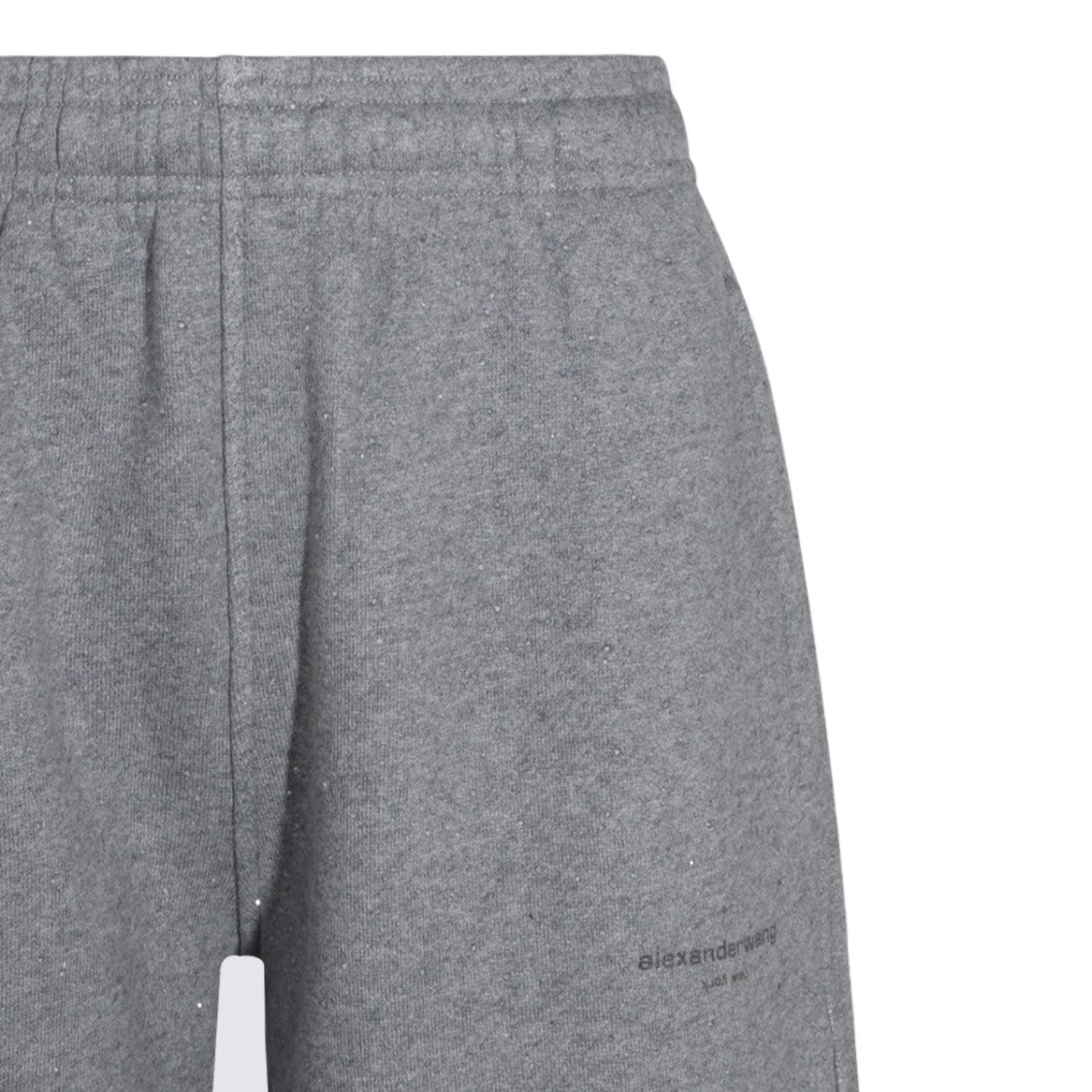 Alexander Wang Minimalist Logo Elastic Waistband Wide-Leg Sweatpants