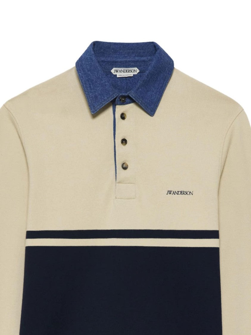 J. W. Anderson Multicolor Color-Block Long-Sleeve Polo Shirt
