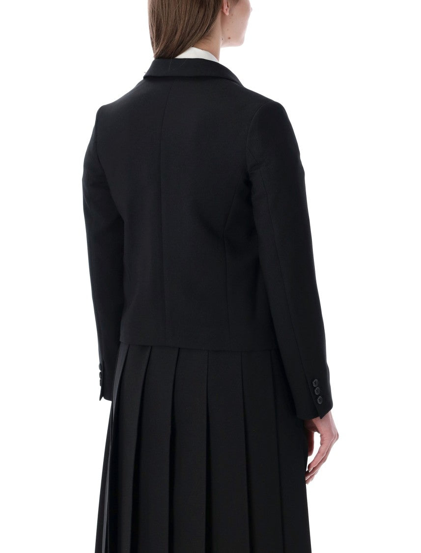 Comme Des Garçons Layered Ruffles Tailored Black Jacket