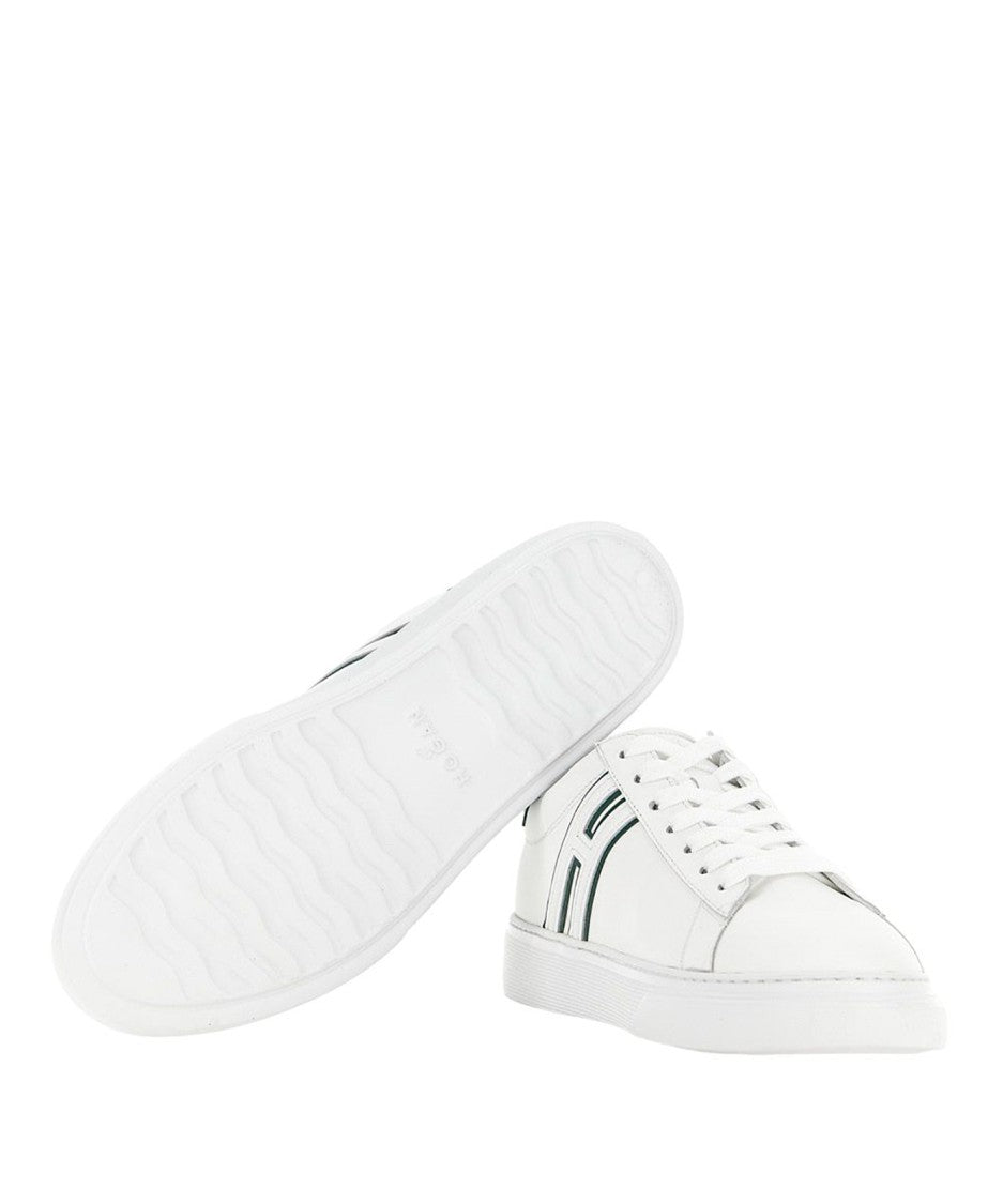 Hogan Low-Top Sneakers With Dark Green Accents