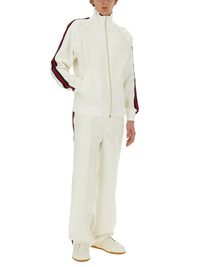 Gucci Zippered Jacket With High Collar In Streamlined Design