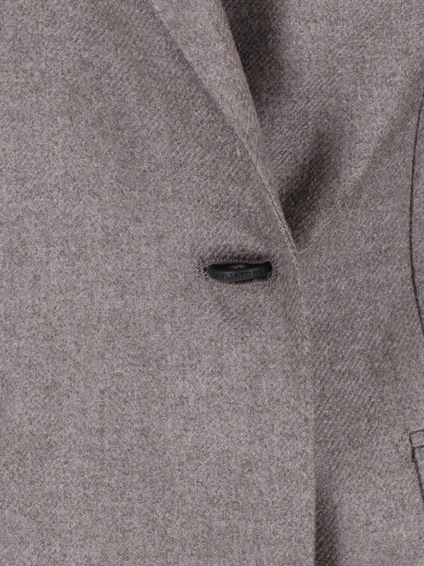 Tagliatore J-Jasmine Grey Virgin Wool Double-Breasted Blazer
