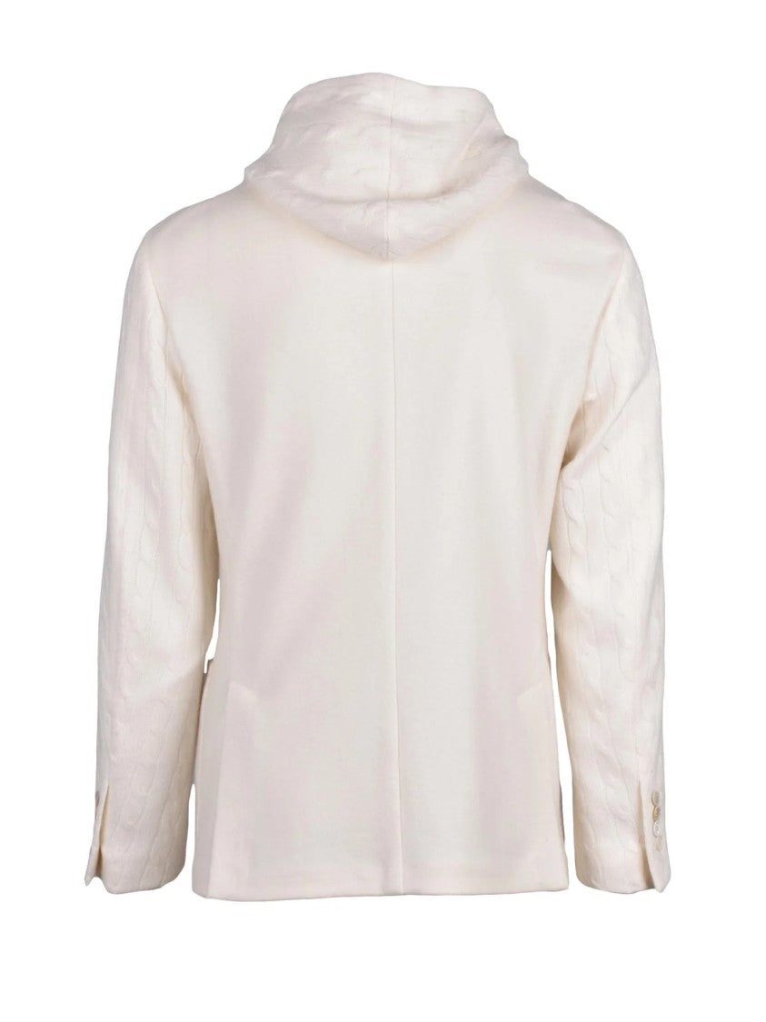 Eleventy Wool And Cashmere Gilet Jacket With Removable Lapel