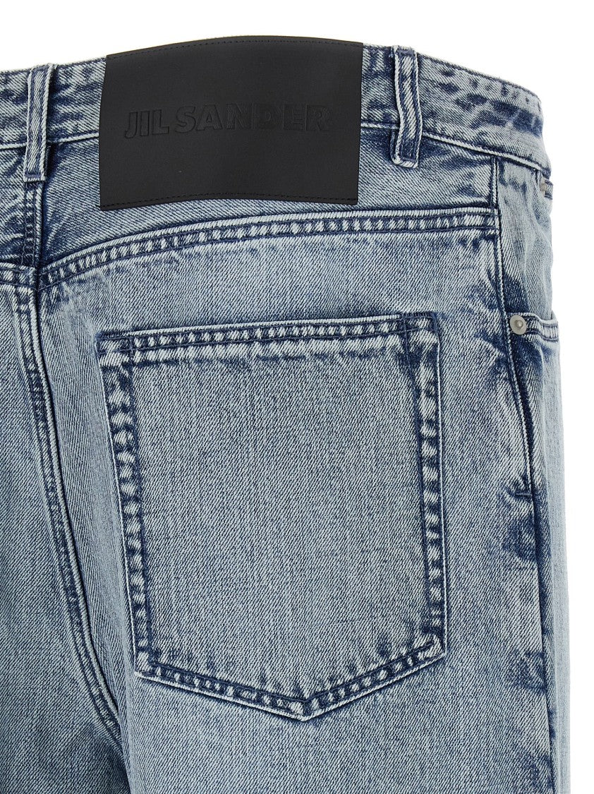 Jil Sander Diagonal Cotton Jeans