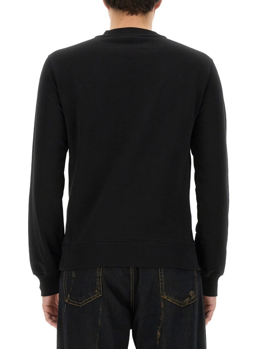 Dolce & Gabbana Cotton Sweatshirt With Subtle Logo Plaque