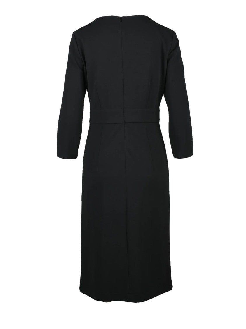 Pennyblack Pennyblack Midi Dress With Three-Quarter Sleeves And Vertical Zipper Detail