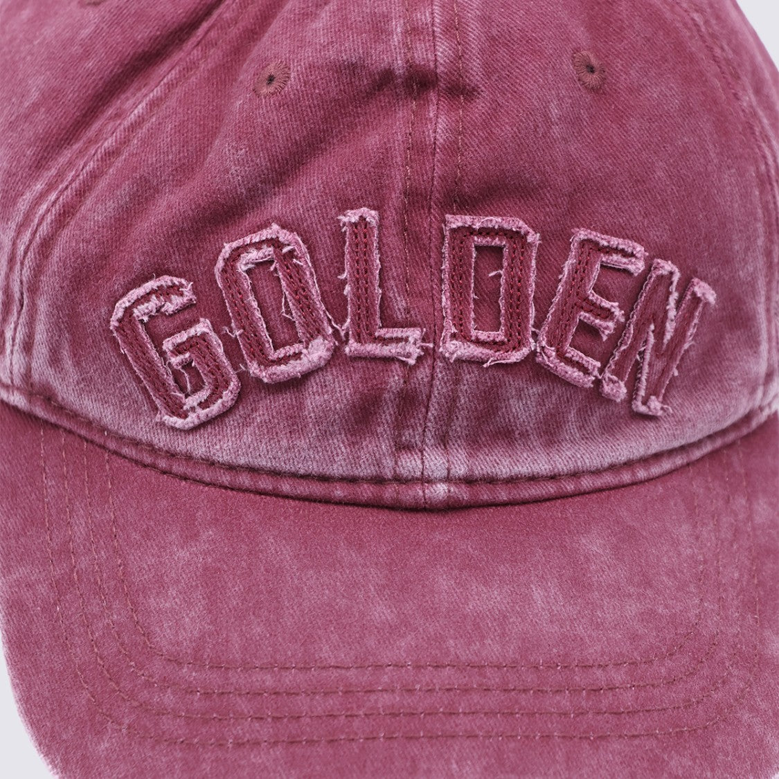 Golden Goose Vintage-Inspired Pink Hat With Embroidered Text