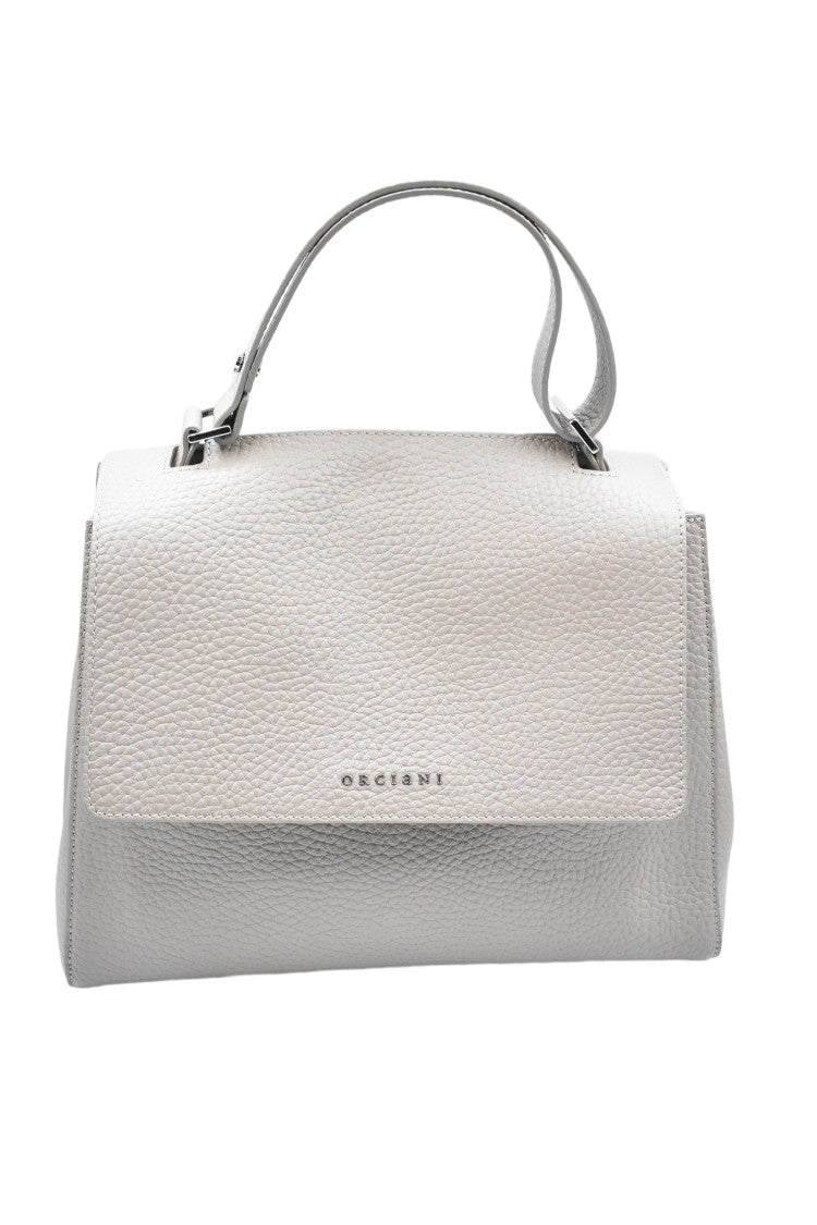 Orciani Medium Soft Pebbled Leather Shoulder Bag