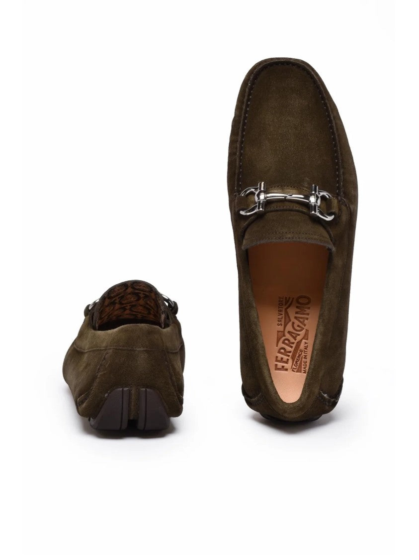 Salvatore Ferragamo Parigi Eco Suede Loafer - Green