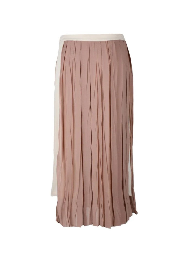 Semi Couture Old Rose Acetate Silk Midi Skirt