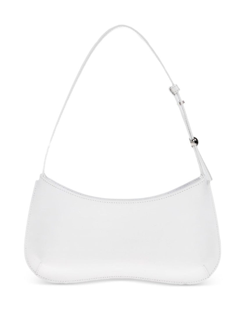 Jacquemus White Elongated Minimalist Silk Shoulder Bag