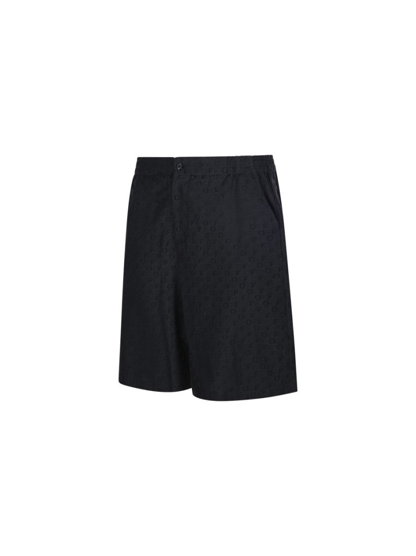 Off-White Off Ao Jacq Silkcot Bowling Shorts
