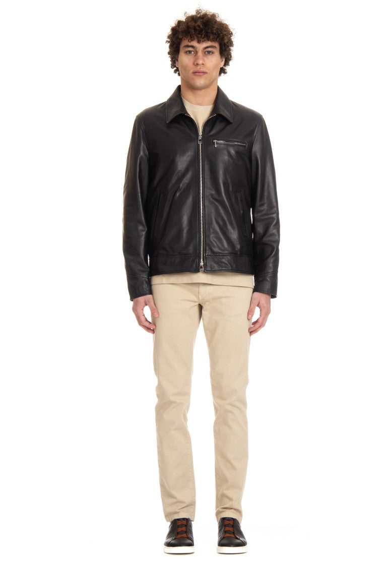 Salvatore Santoro Supersoft Nappa Bomber Jacket