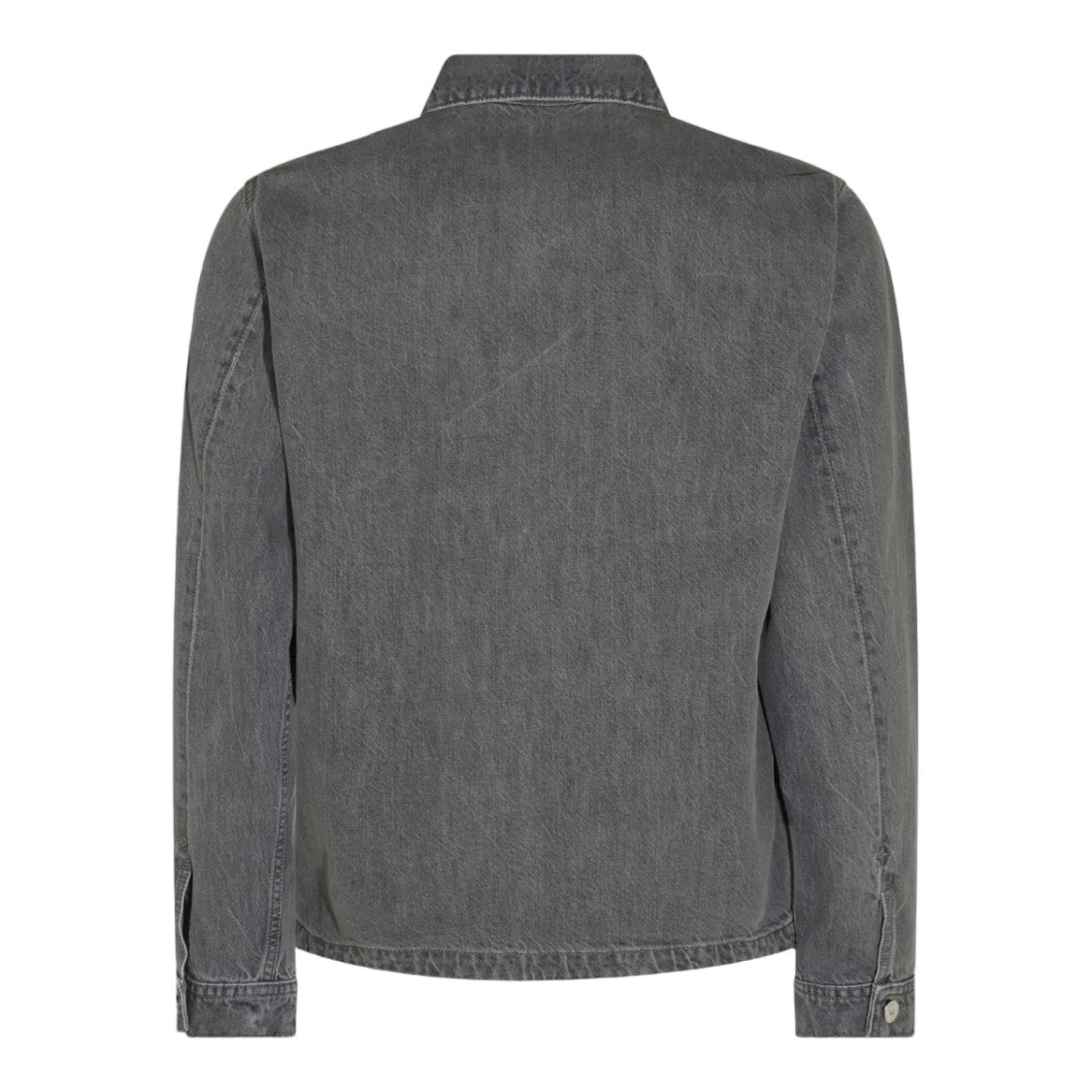 Stone Island Washed Grey Classic Collar Denim Jacket