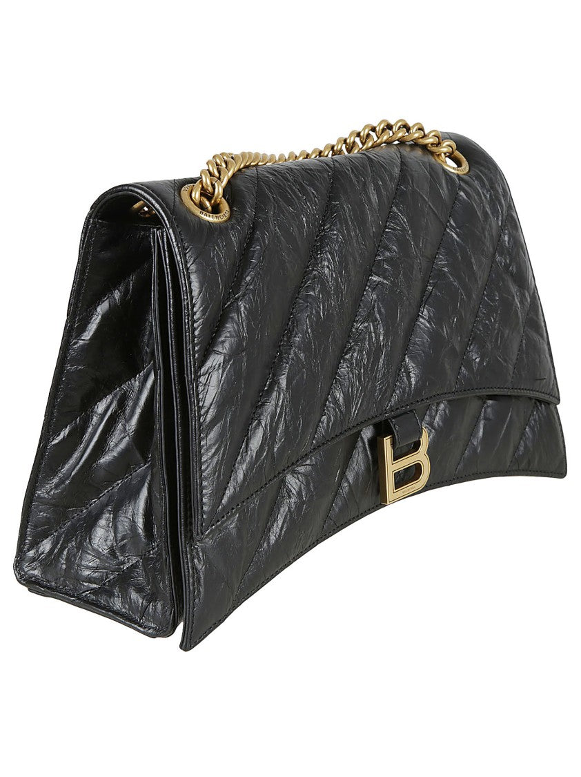 Balenciaga Structured Crinkled Texture Handbag