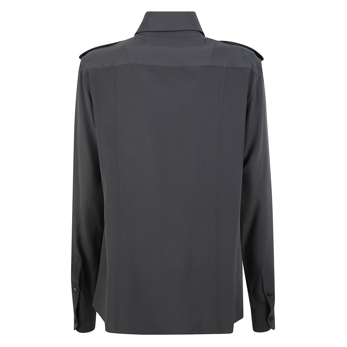 Tom Ford Crepe De Chine Silk Shirt With Epaulettes