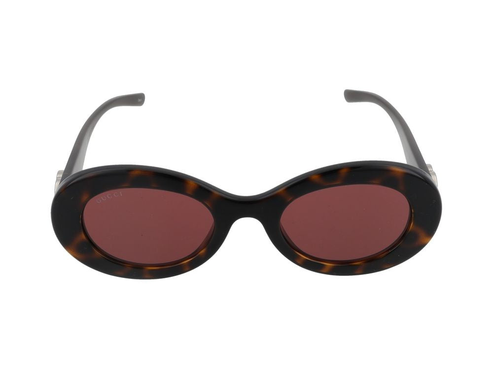 Gucci Tortoiseshell Frame Red Lens Sunglasses