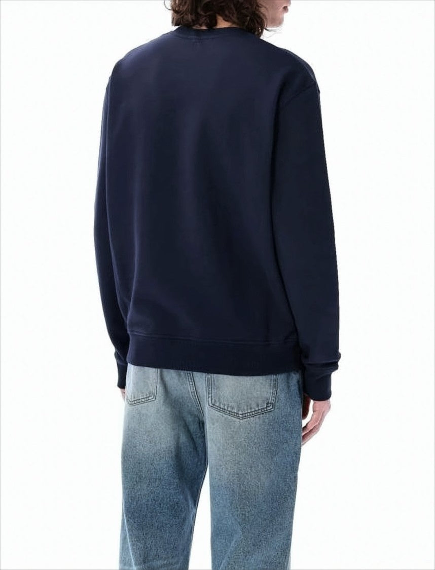 Ami Paris Relaxed-Fit Cotton Sweatshirt With Embroidered Heart