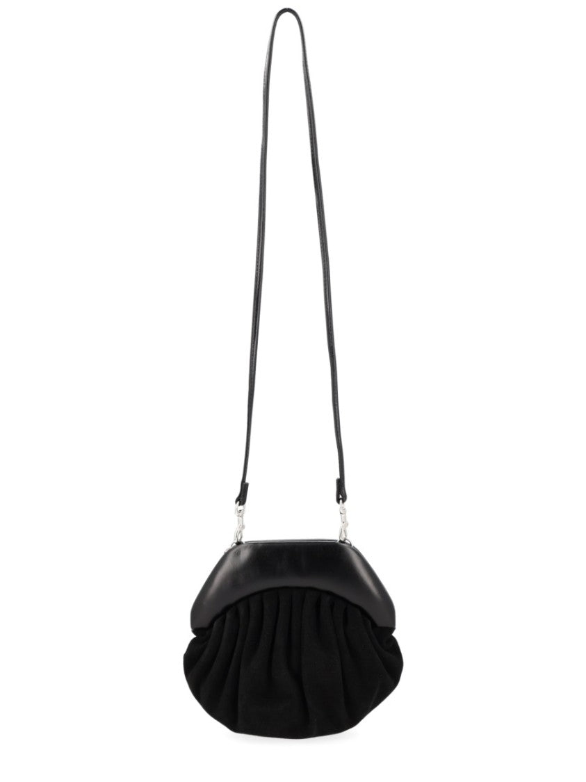 Vivienne Westwood Brooke Rounded Gathered Calf Leather Handbag